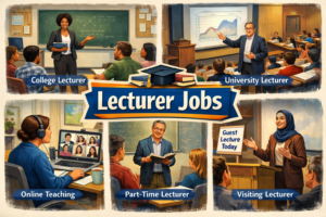 Different types of represented visually, including online, part-time, and university roles