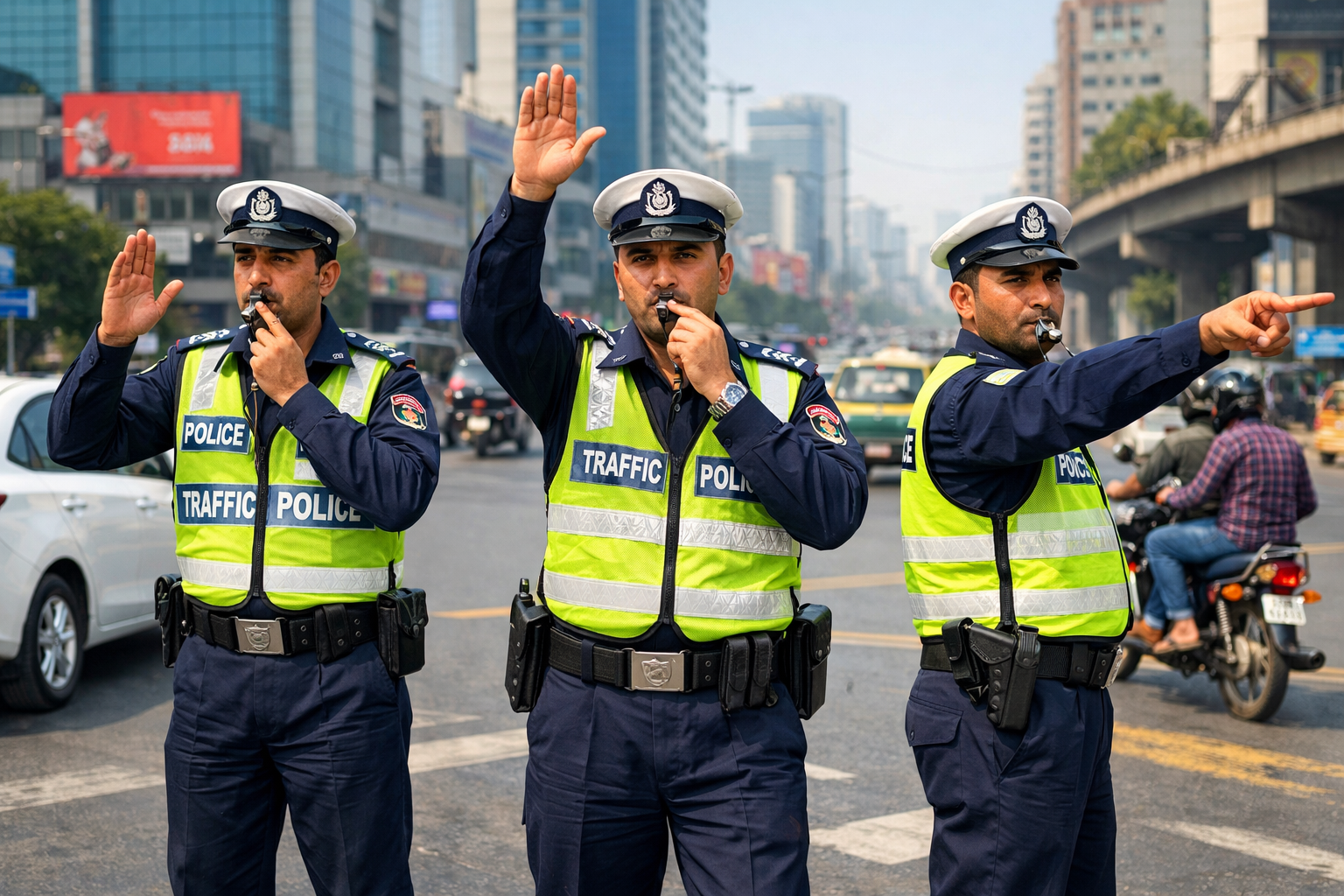 Traffic police Jobs controlling traffic in a busy city street