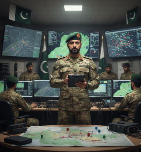 Pakistan Army Officer Leading Troops